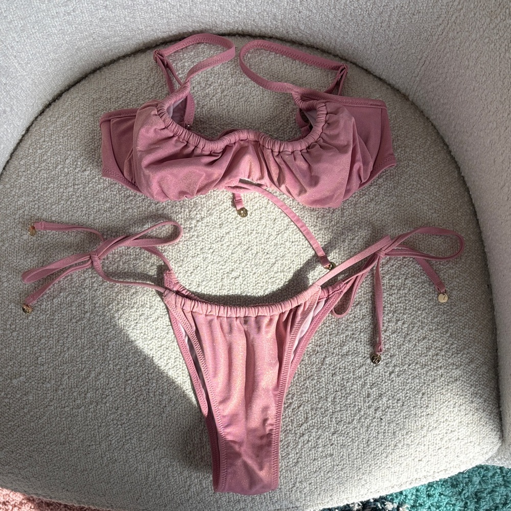 Victoria’s Secret pink sparkle bikini Set